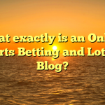 What exactly is an Online Sports Betting and Lottery Blog?